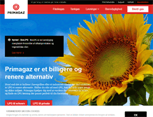 Tablet Screenshot of primagaz.dk