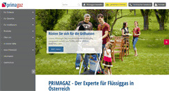 Desktop Screenshot of primagaz.at